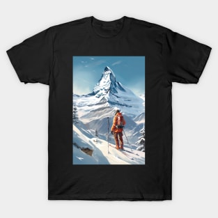 Matterhorn, Zermatt, Switzerland, Ski Poster T-Shirt